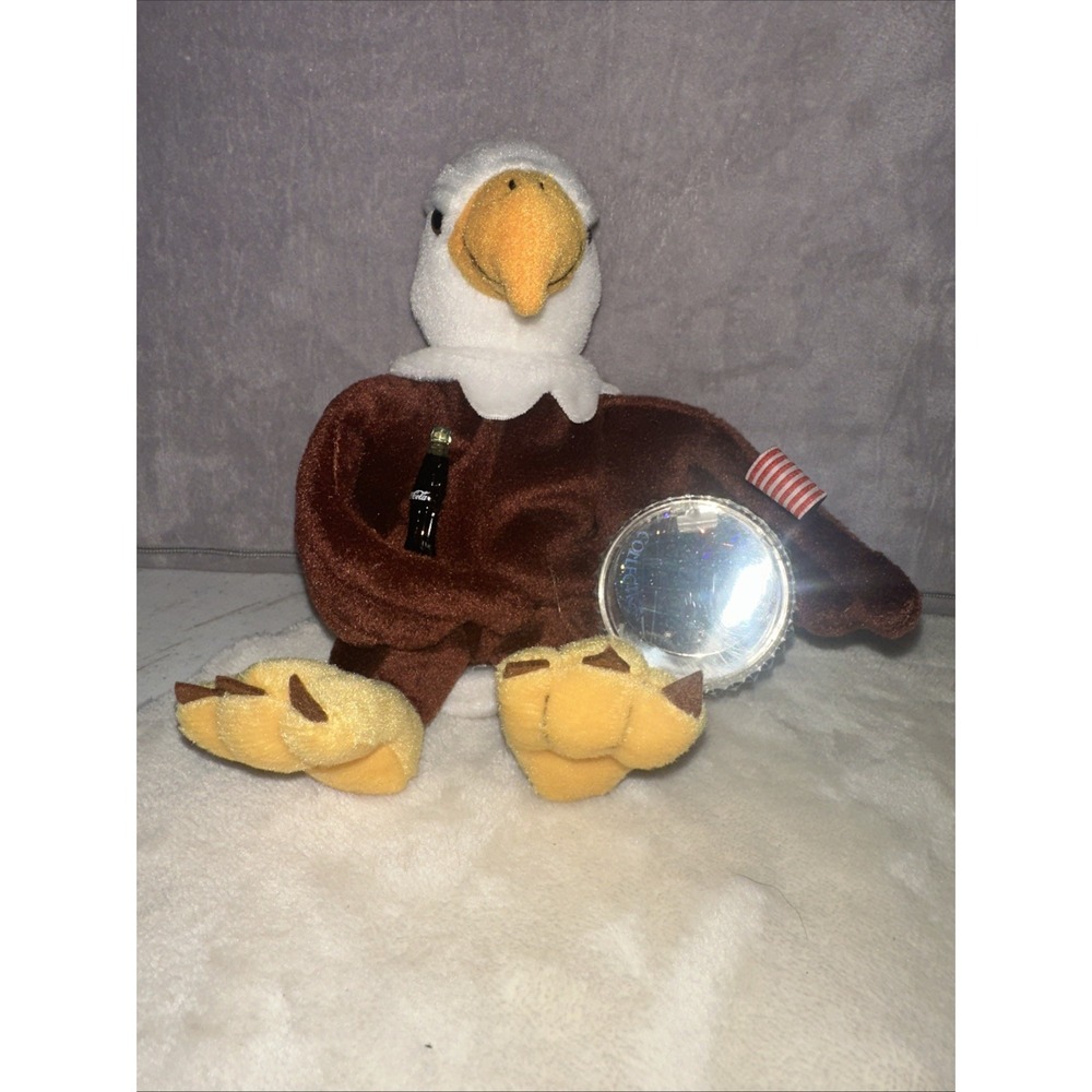 Coca-Cola International Collection 1998 USA 6" Reegle Eagle Bean Bag Plush‎ New